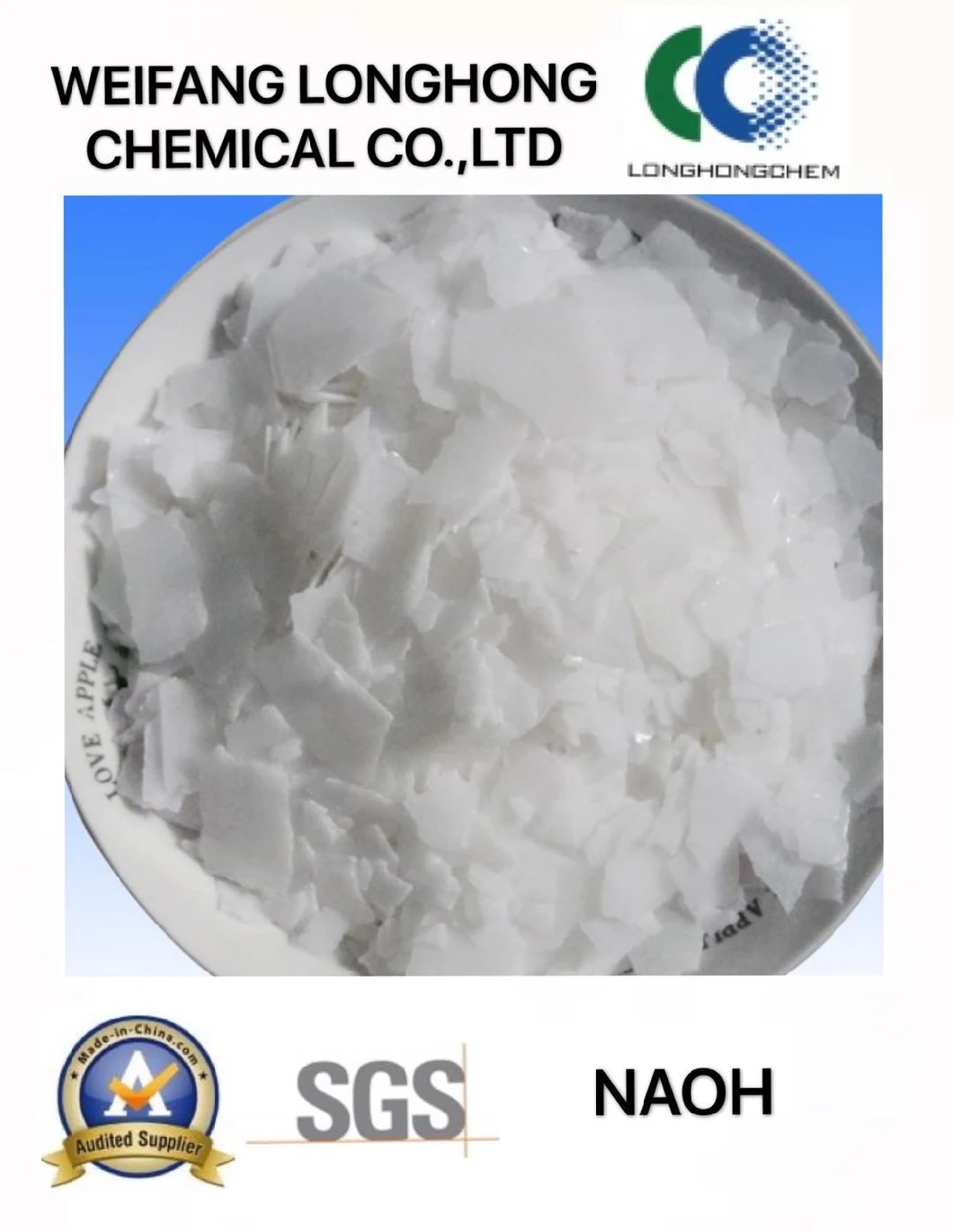 CAS No.: 1310-73-2 Caustic Soda Flakes 99%/ Sodium Hydroxide Solid 99%