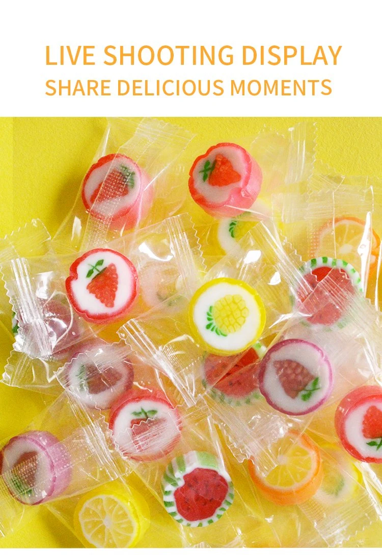 500g Fruit Flavor Decorative Emotion Handmade Sliced Hard Candy Confectionery
