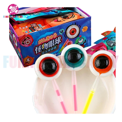 Manufacturer Wholesale Halal OEM Hot Sell Eyeball Shaped Halloween Lollipop Candy