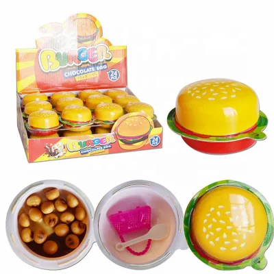 Tasse à chocolat en forme de mini hamburger avec biscuit et bonbons pour enfants