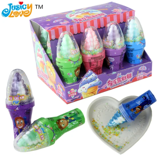 Sucettes en forme de crème glacée Shake Magic Pop Hard Candy Lollipop Candy