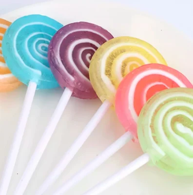 Présentoir de gros 15g Saveurs de fruits Lollipop Hard Candy Lollipop