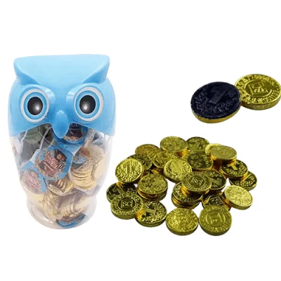 Vente en gros de fabricants OEM Halal Hot Owl Jar Packaging Coins Bonbons au chocolat