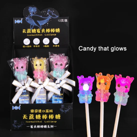 Anneau lumineux en diamant doux de haute qualité Lollipop Hard Toy Candy