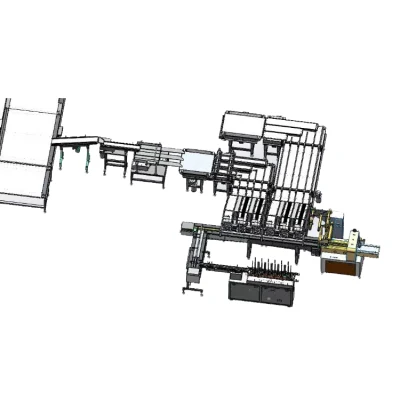 Produit de bâton avec système d'emballage de plateau en plastique Ligne de système de machine d'emballage de biscuit de doigt